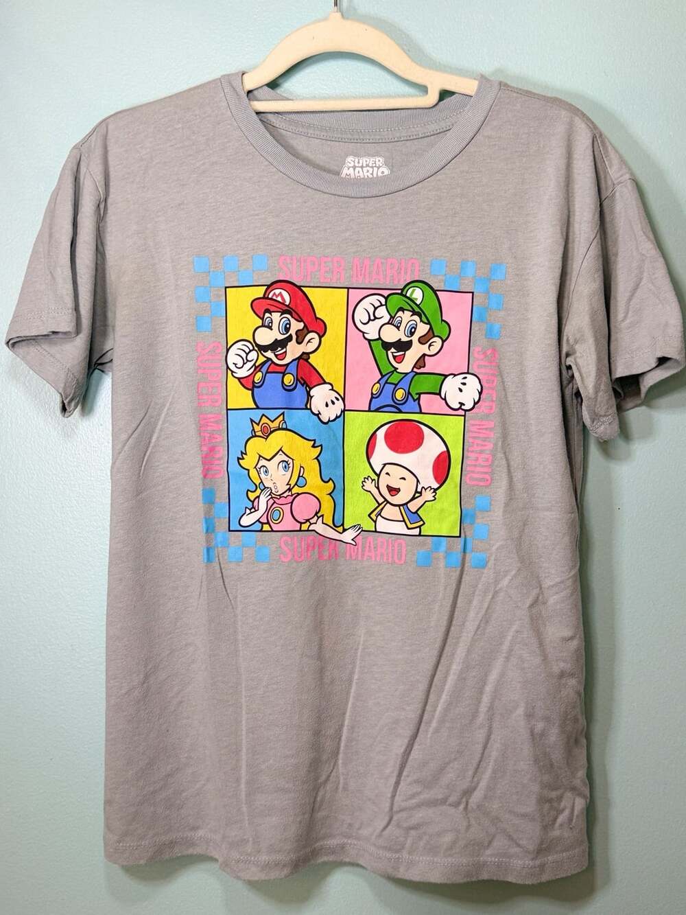 Super Mario Graphic T-Shirt XL (14/16) Grey
